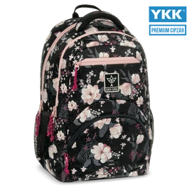 Ars Una Flowery Black ergonomikus hátizsák