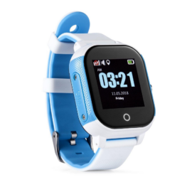 KidSafe Smart fehér-kék gyerek okosóra, IP67 vízálló, GPS, SOS