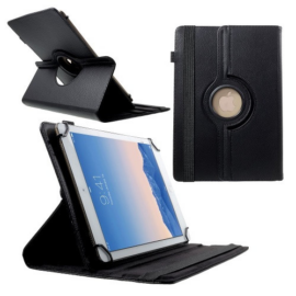 Univerzális TabletPC tok, mappa tok, 9-10", stand, elforgatható (360°), fekete
