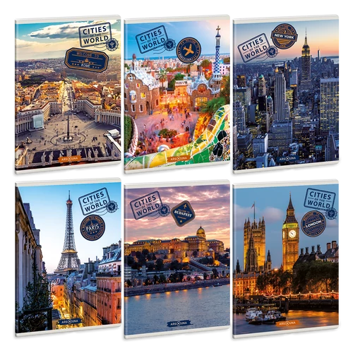 Ars Una Cities of the World A5 füzetcsomag - vonalas