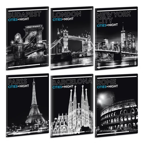 Ars Una Cities By Night A5 füzetcsomag - vonalas