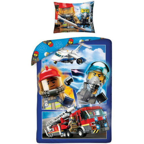 Lego City gyermek ágyneműhuzat garnitúra 140x200