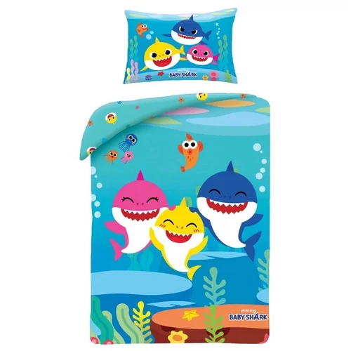 Baby Shark gyermek ágyneműhuzat garnitúra 100x135