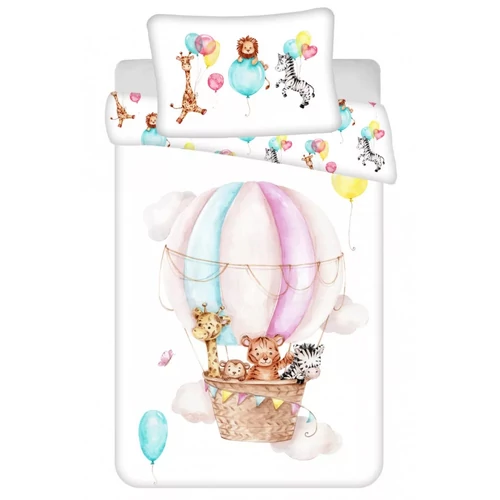 Hőlégballonos állatos ovis ágyneműhuzat garnitúra 100 x 135