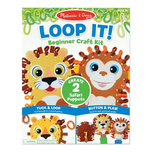Melissa & Doug 40186  KREATÍV JÁTÉK KEZDŐKNEK HURKOLD! VADÁLLATKA BÁBOK