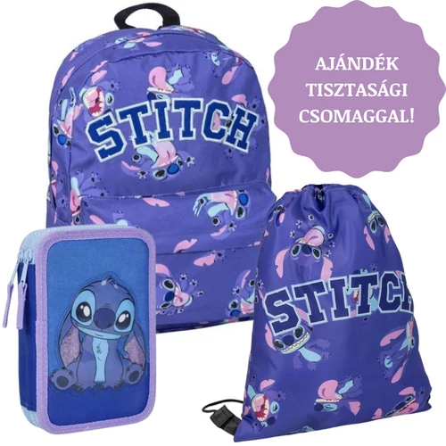 Lilo és Stitch iskolatáska szett - ajándék tisztasági csomaggal!