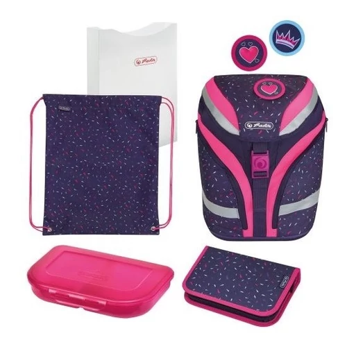 Herlitz SoftFlex Plus Tropical Heart iskolatáska - szett