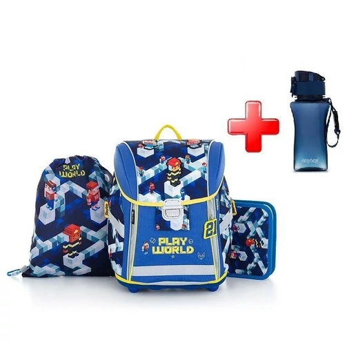 OXYBAG Playworld iskolatáska szett ajándék kulaccsal