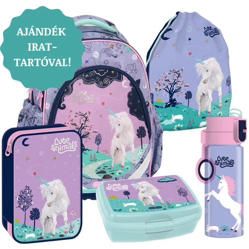 Ars Una Cute Animals - Unicorn iskolai szett  - ajándék irattartóval
