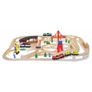 Kép 3/5 - Melissa & Doug 701 Fa vonatok és sínek Vonat és sínek és kiegészítők 132 db-os szett