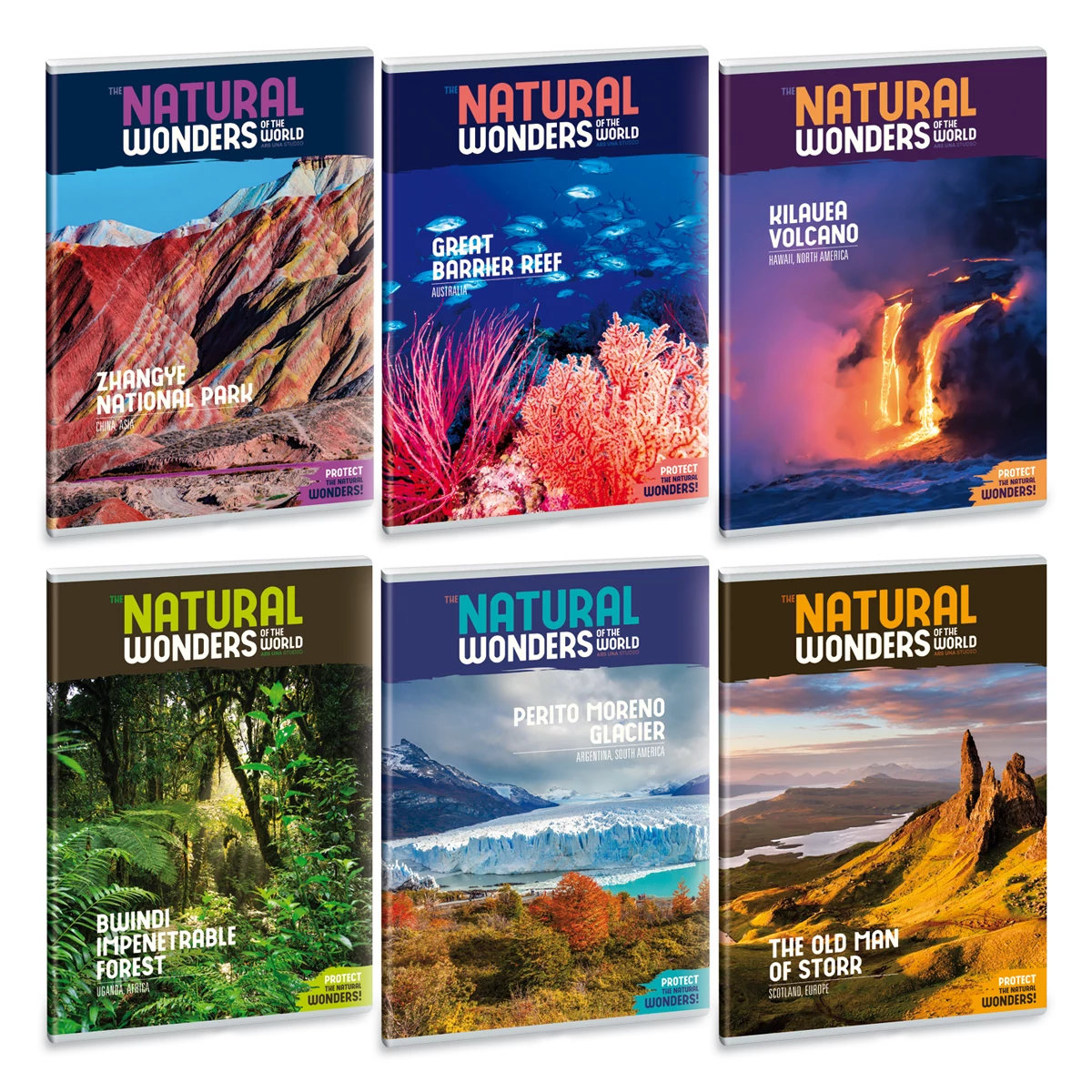 Ars Una Natural Wonders A4 füzetcsomag - négyzethálós