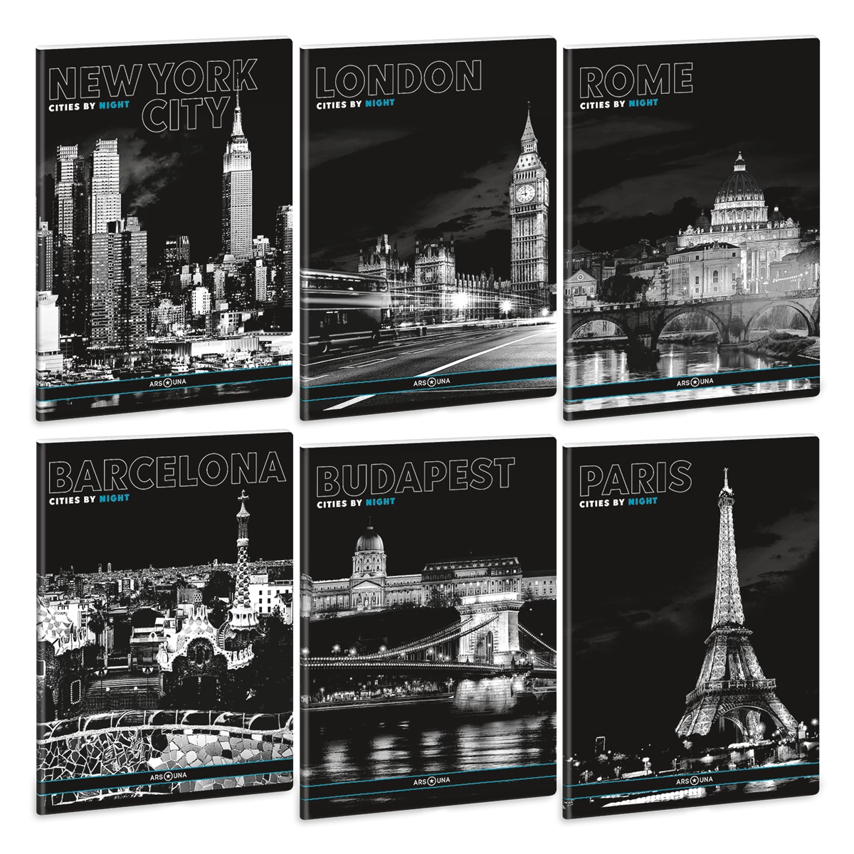 Ars Una Cities By Night A5 füzetcsomag - sima