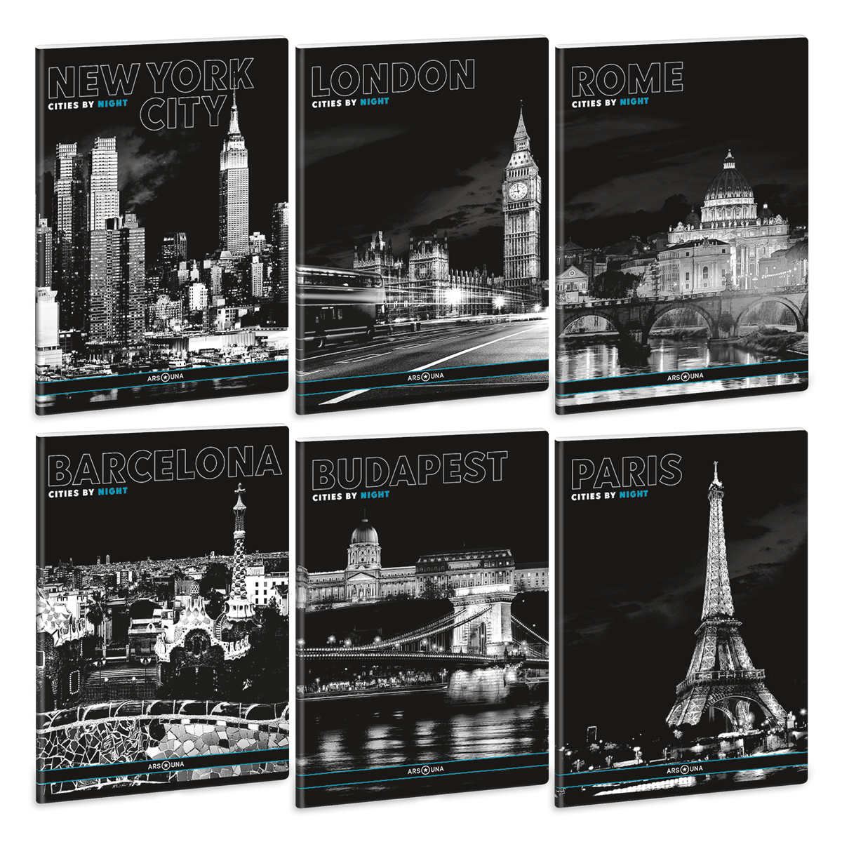 Ars Una Cities By Night A5 füzetcsomag - sima