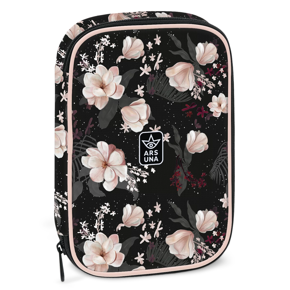Ars Una Flowery Black többszintes tolltartó