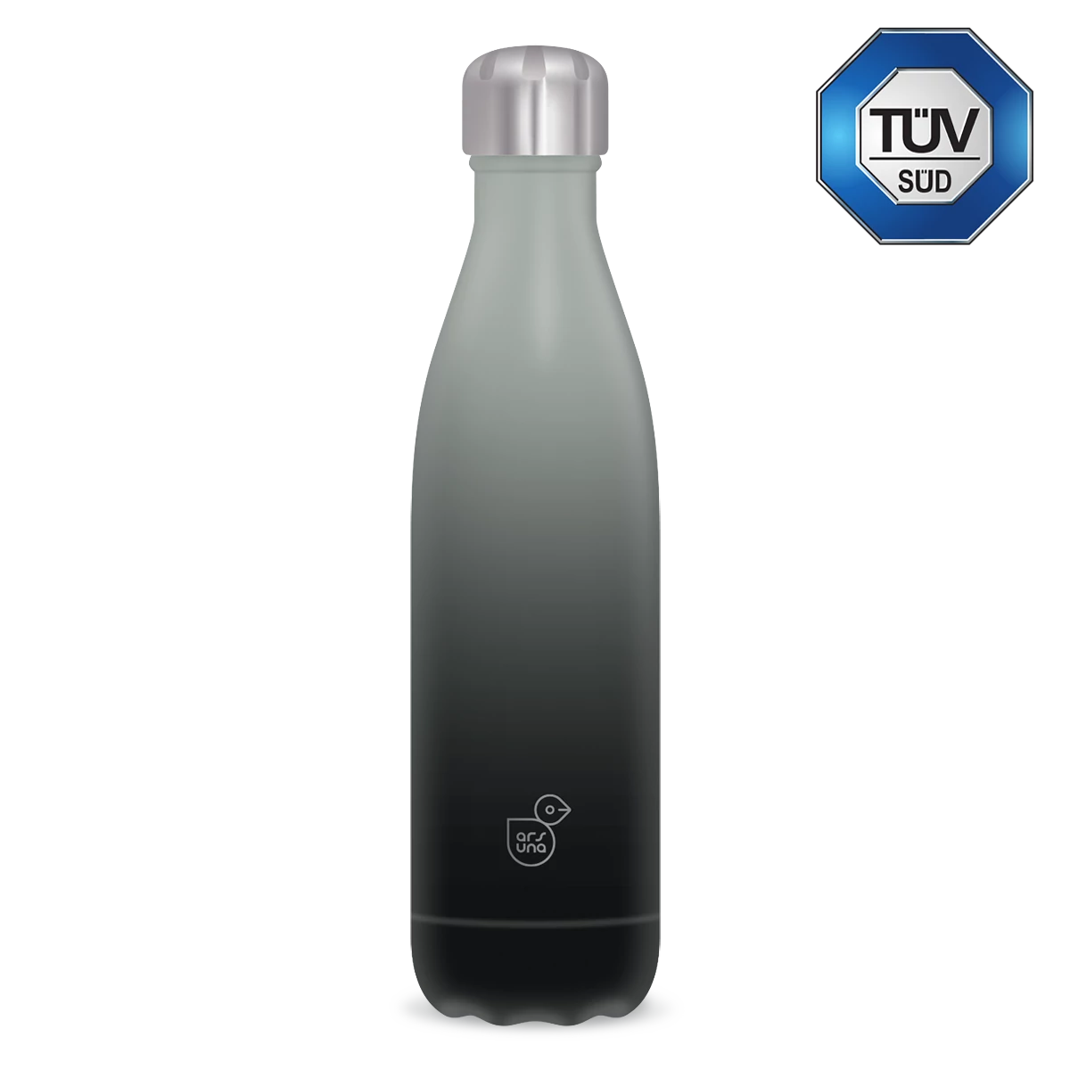 Ars Una szürke-fekete duplafalú fémkulacs 500 ml 