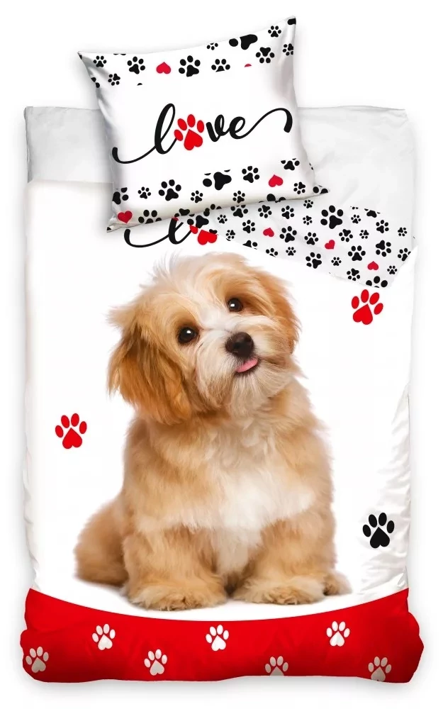 Bichon Havanese kutyás gyermek ágyneműhuzat garnitúra 140x200