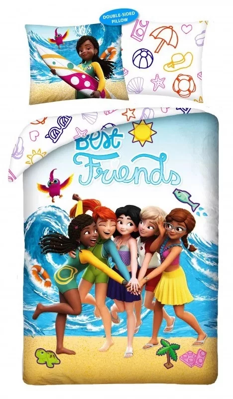Lego Friends gyermek ágyneműhuzat garnitúra 140x200