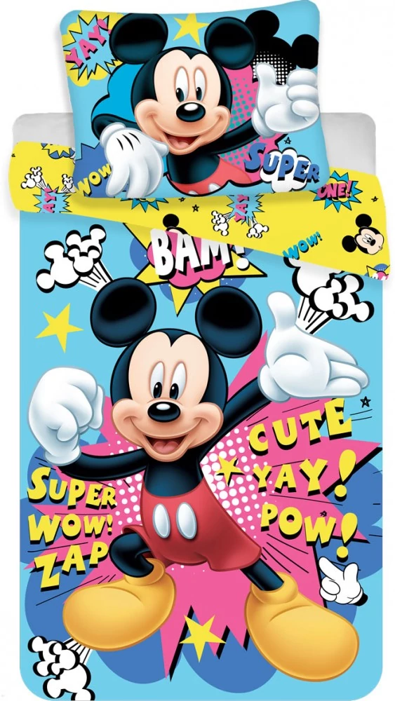 Mickey Mouse gyermek ágyneműhuzat garnitúra 140x200