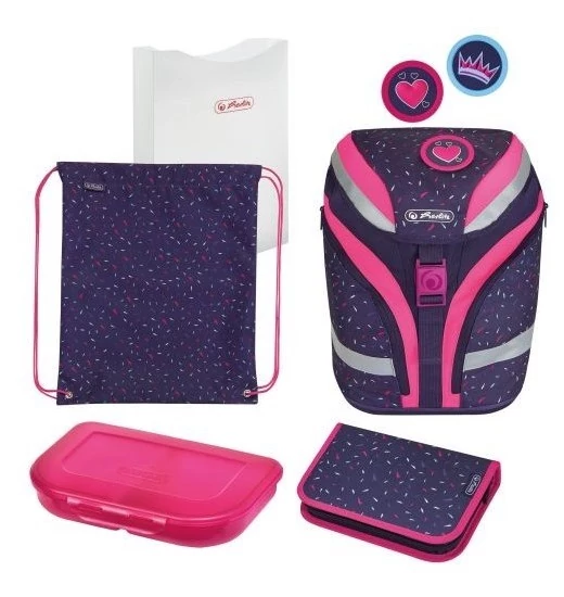 Herlitz SoftFlex Plus Tropical Heart iskolatáska - szett