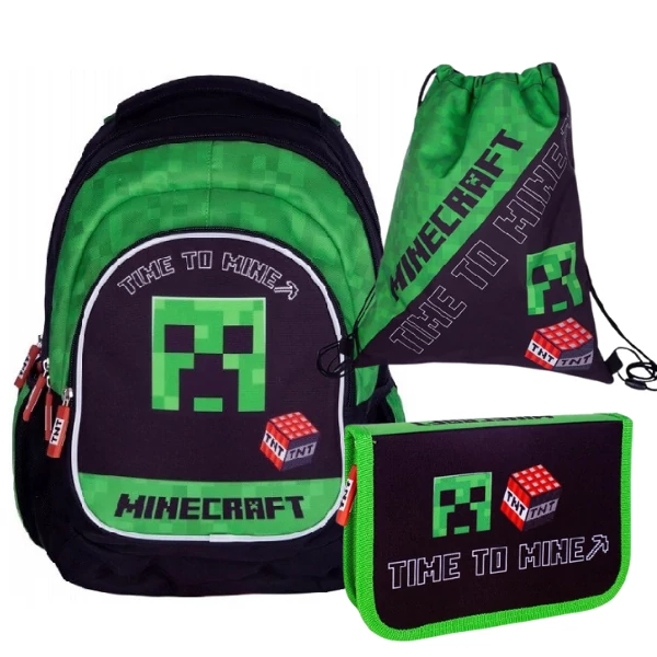 Minecraft Time to Mine iskolatáska szett 